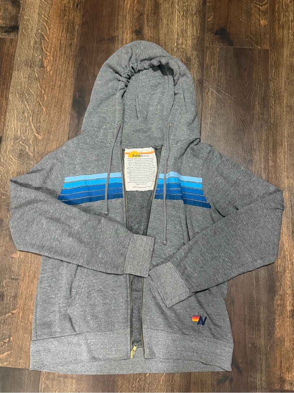 Aviator Nation zip up hoodie preowned Large